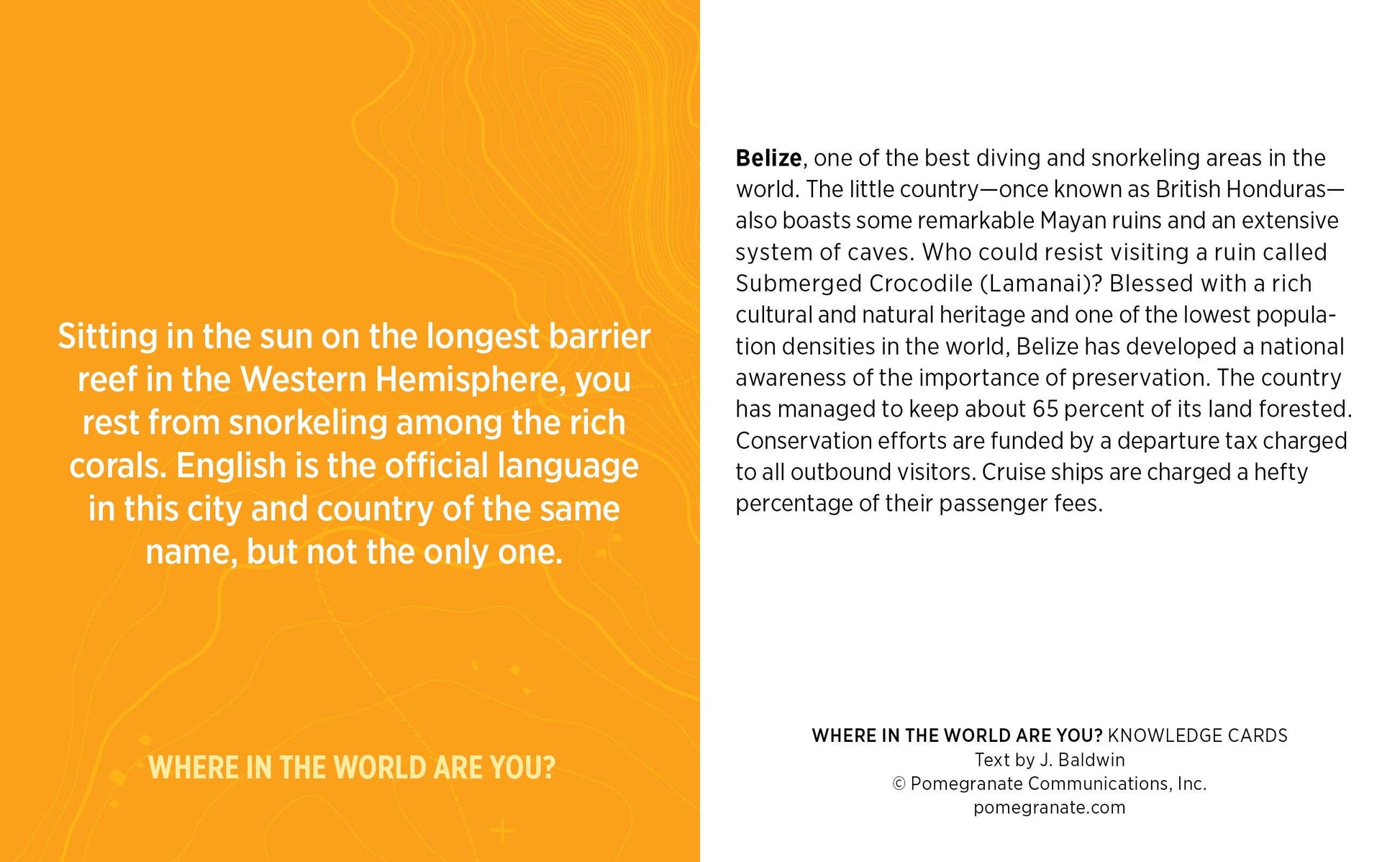 Where in the World Are You? A Situational Quiz Deck Knowledge Cards