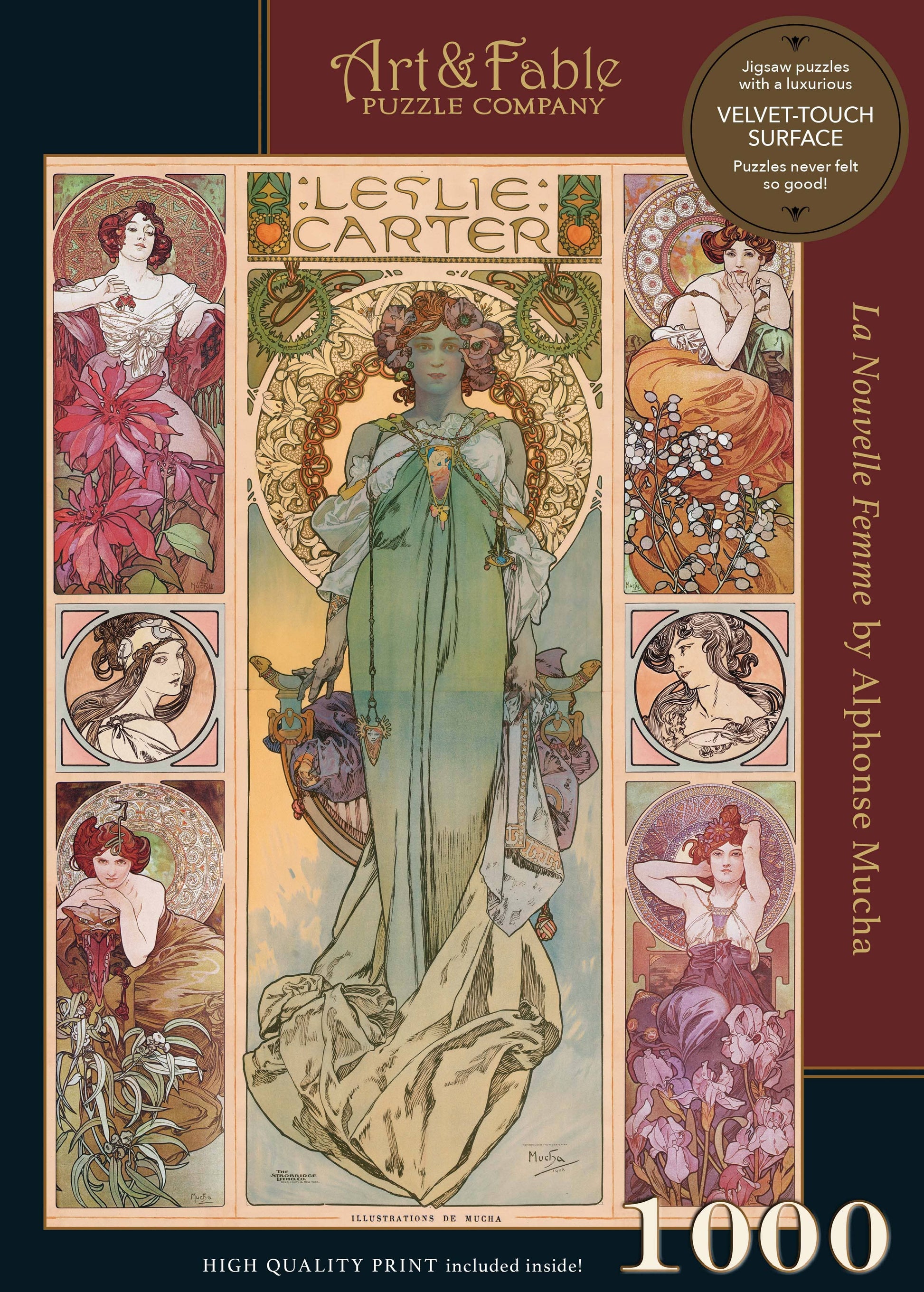 La Nouvelle Femme (A. Mucha) 1000 pc Velvet-Touch