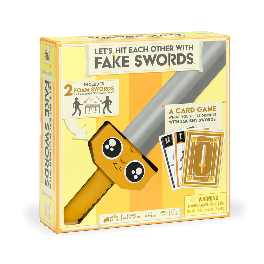 Let's Hit Each Other with Fake Swords: Action Card Game 7+ 3-6 players
