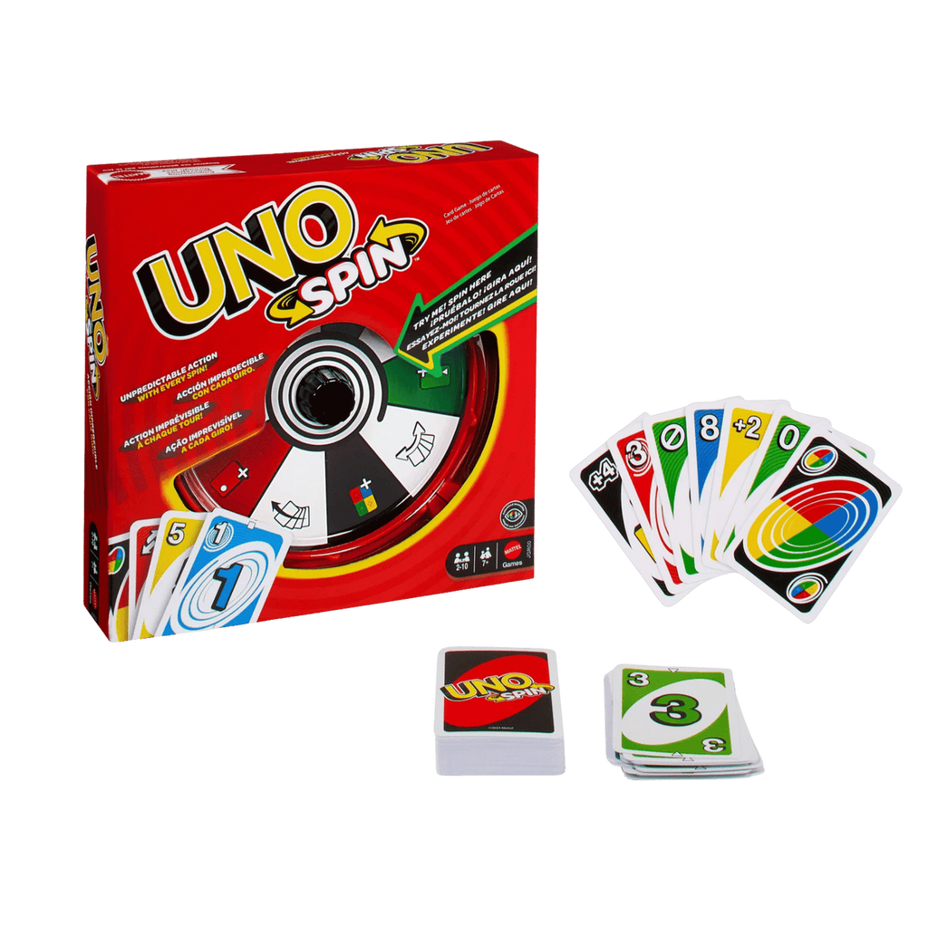 Uno Spin Card Game for Kids & Adults 7+ 2-10 players
