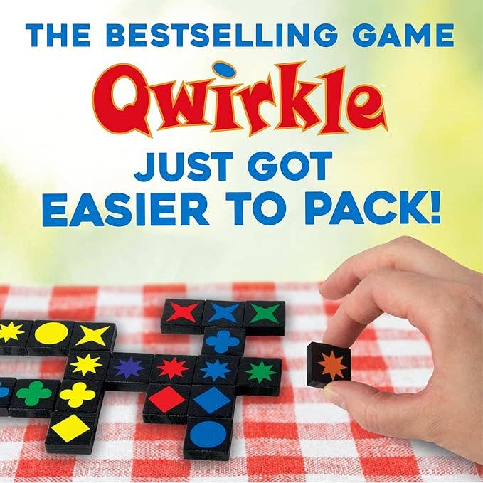 Qwirkle Travel Edition - Easy Wooden Tile-Laying Game 6+ 2-4 players