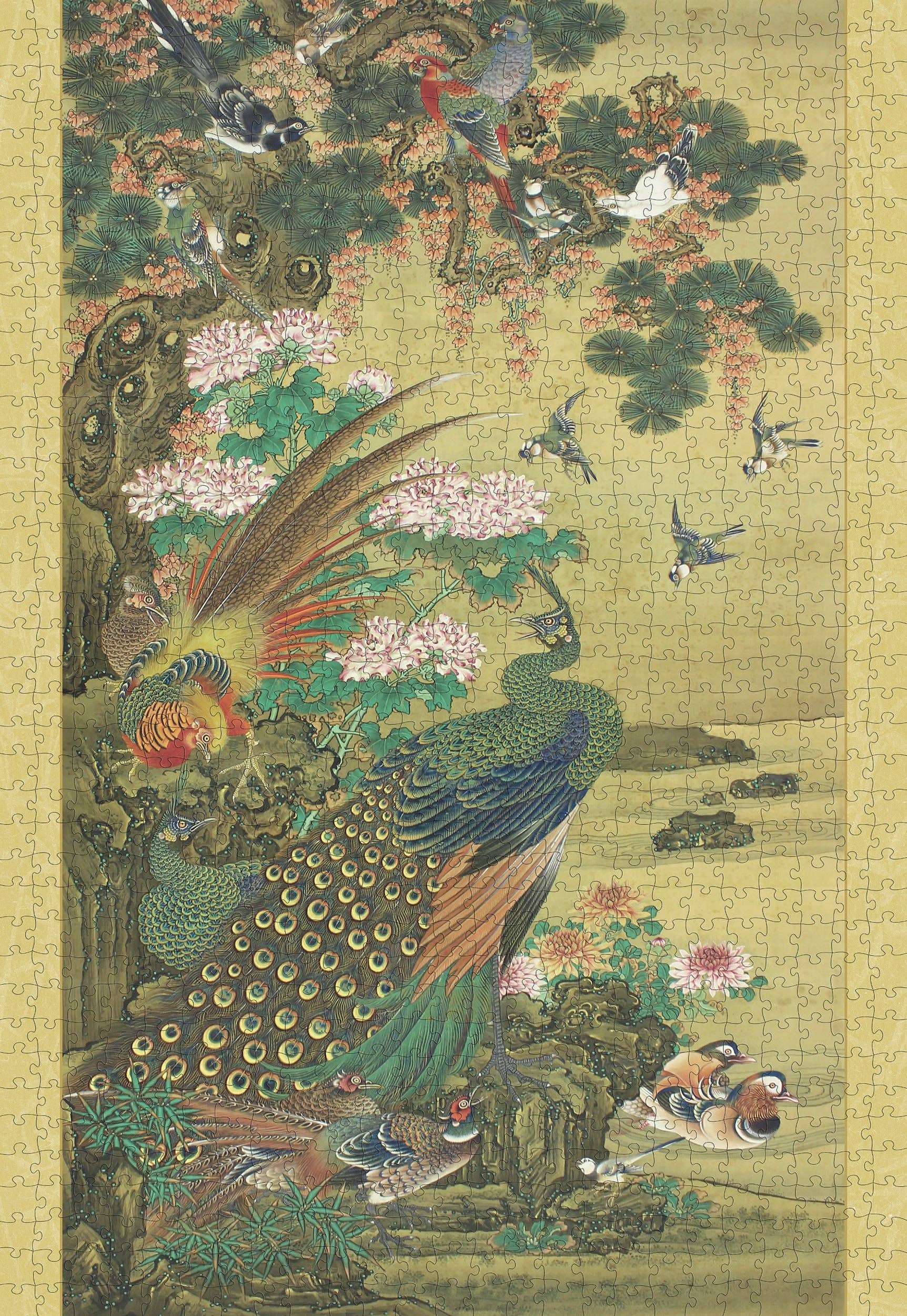 Birds & Flowers: Japanese Hanging Scroll 1000-Piece Jigsaw Puzzle