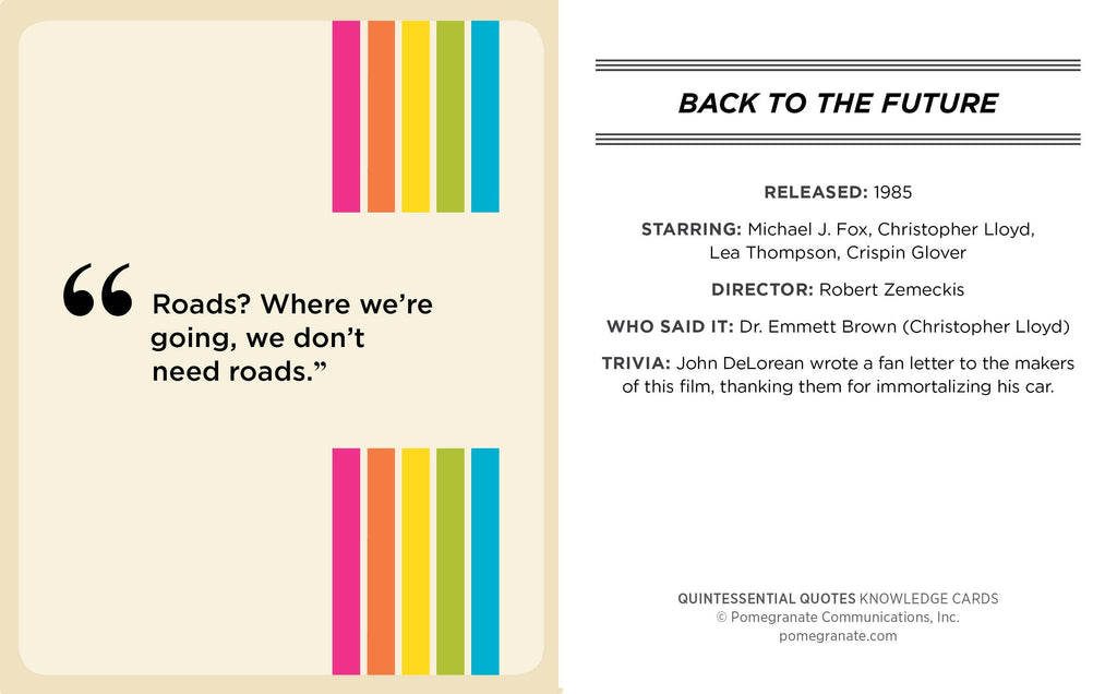 Quintessential Quotes: A Quiz Deck on Movies of the ’80s, ’90s & 2000s