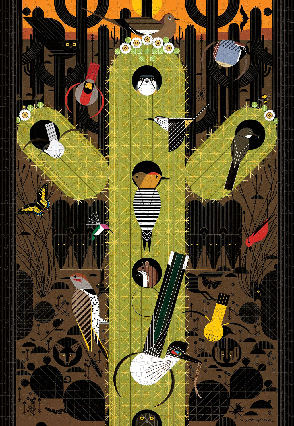 Charley Harper: The Desert 1000-Piece Jigsaw Puzzle