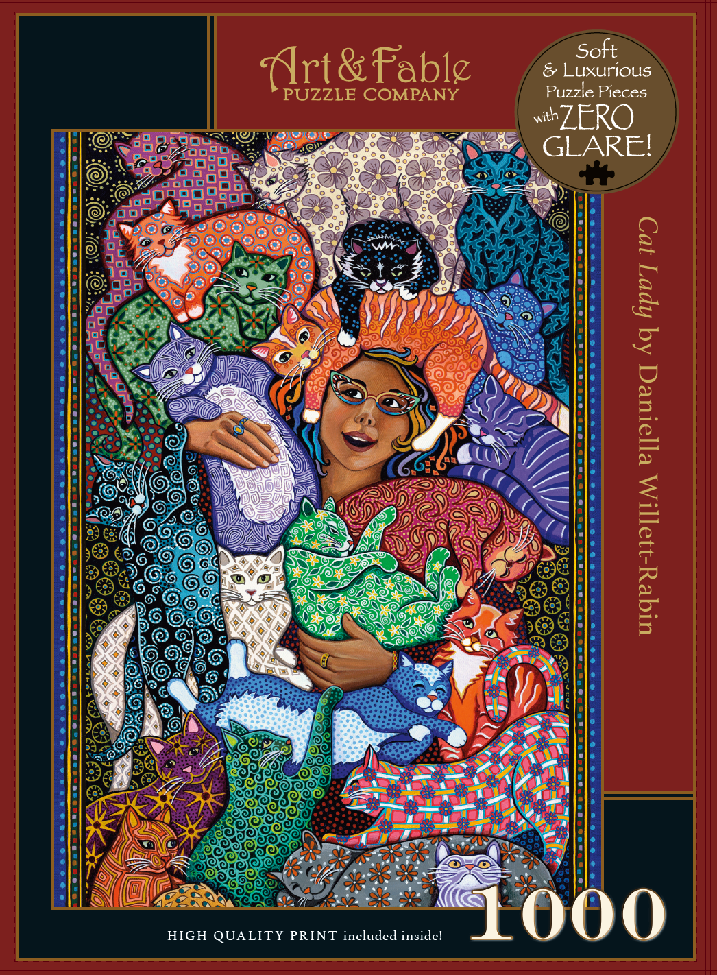 Cat Lady 1000 pc Velvet-Touch