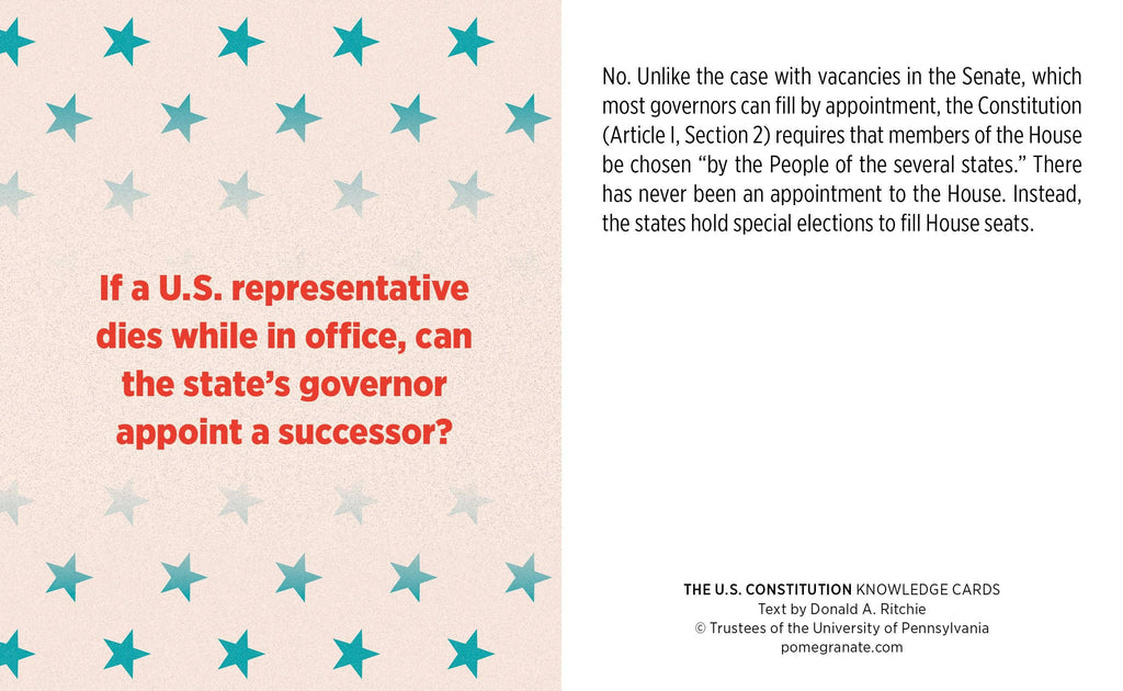 The U.S. Constitution Quiz Deck Knowledge Cards