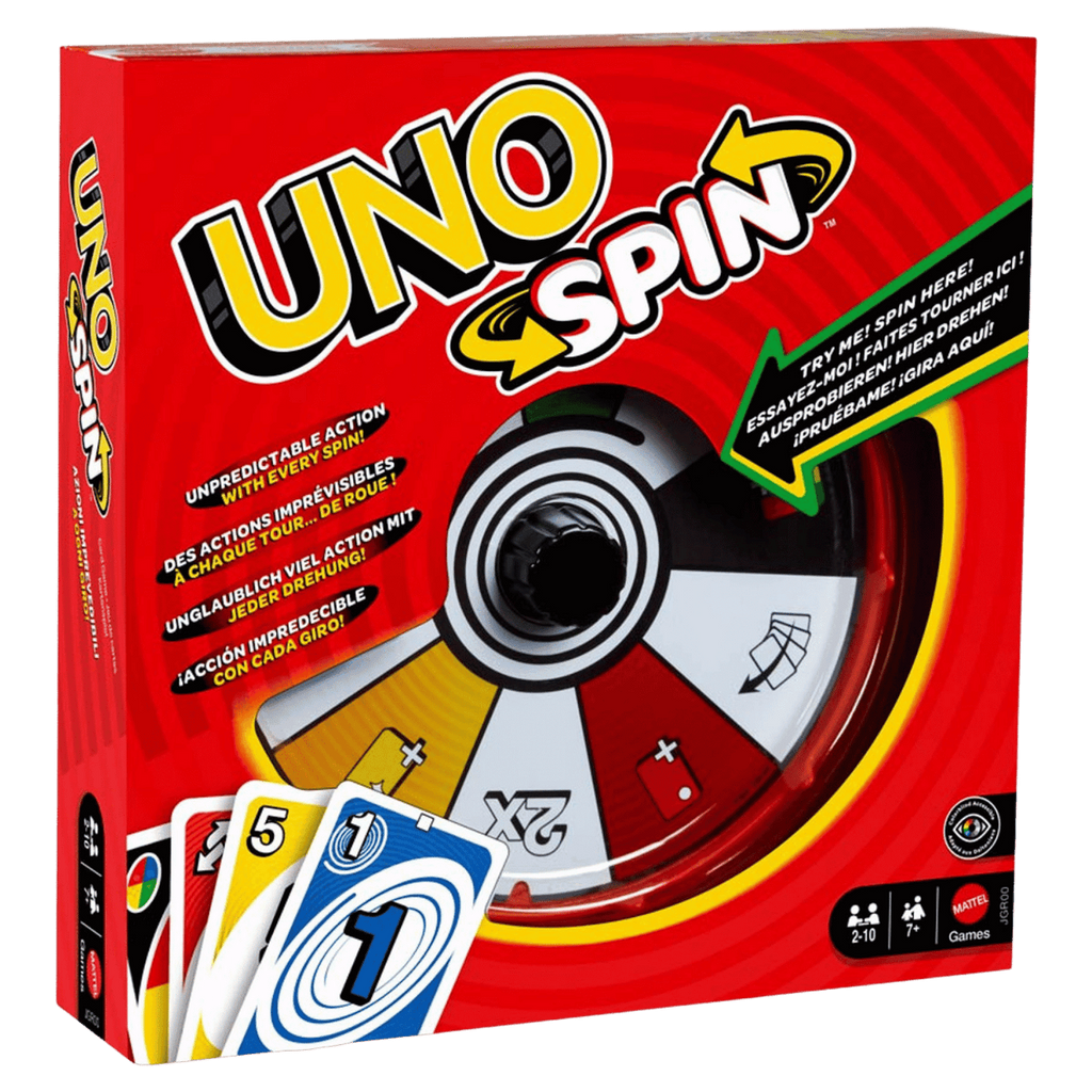 Uno Spin Card Game for Kids & Adults 7+ 2-10 players