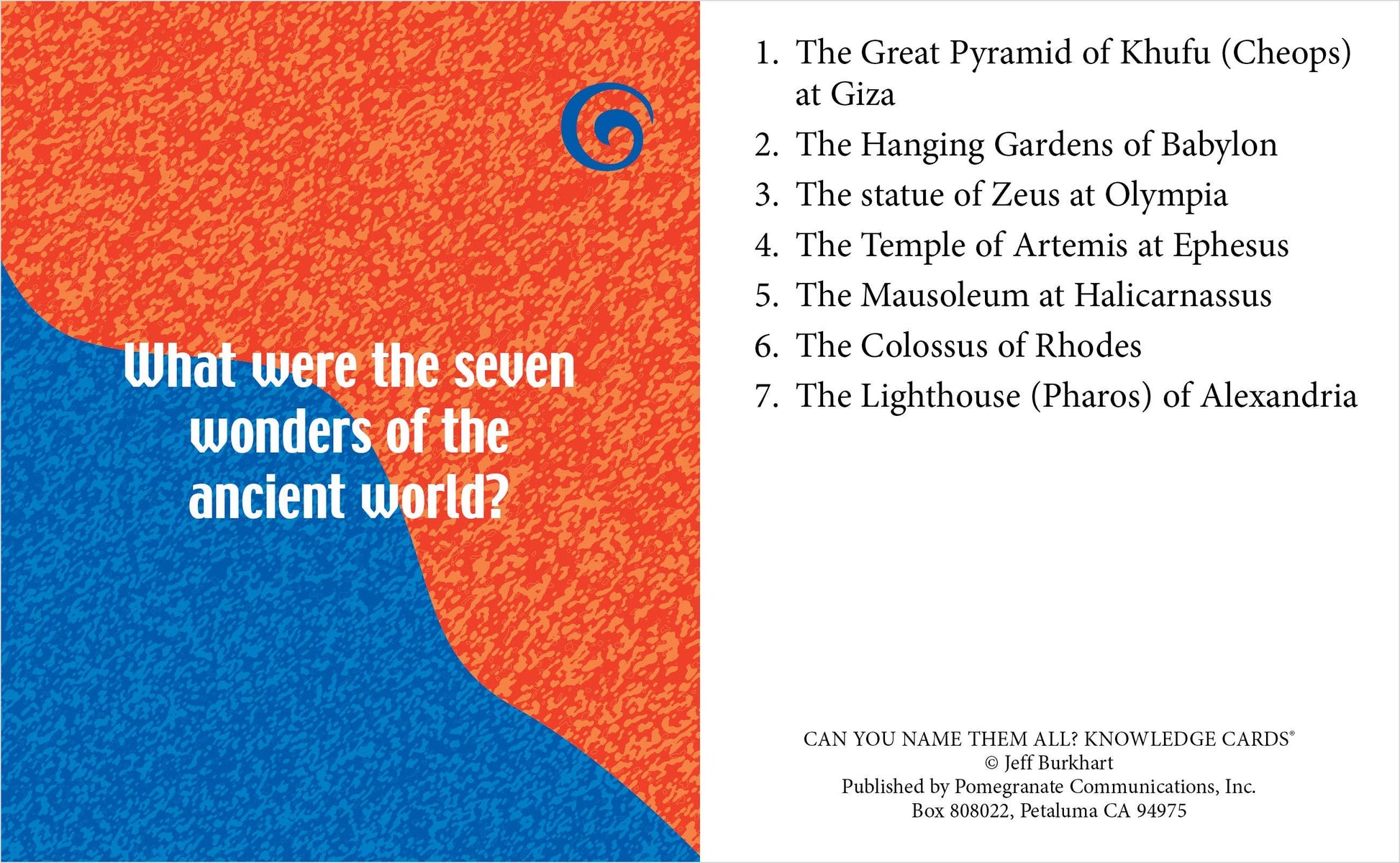 Can You Name Them All? Knowledge Cards