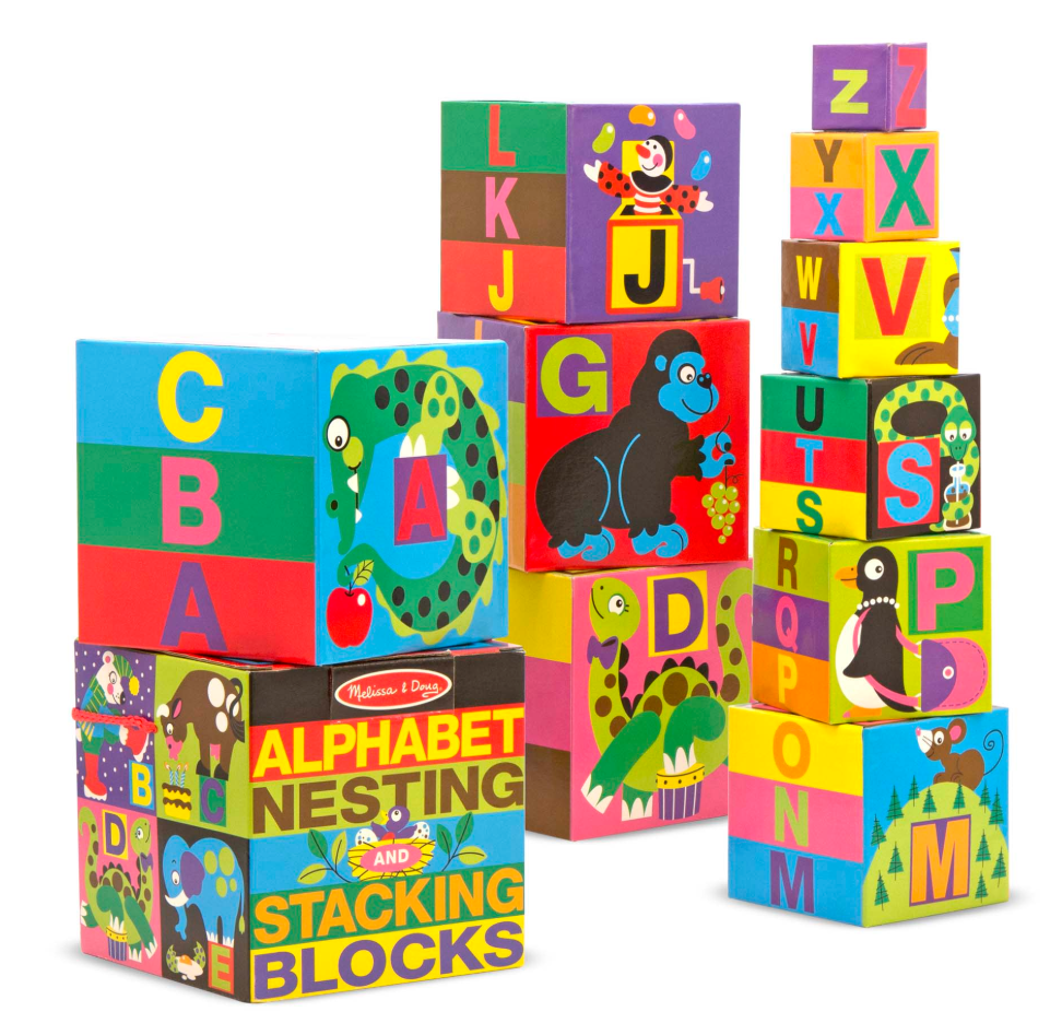 Alphabet Nesting and Stacking Blocks 2+ 10 blocks
