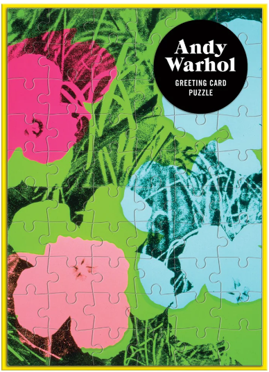 Andy Warhol Flowers Greeting Card Puzzle 60 Pc