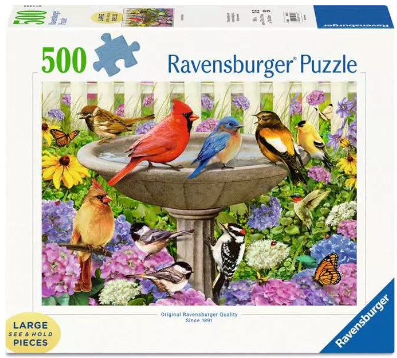 At the Birdbath 500 Pc Large