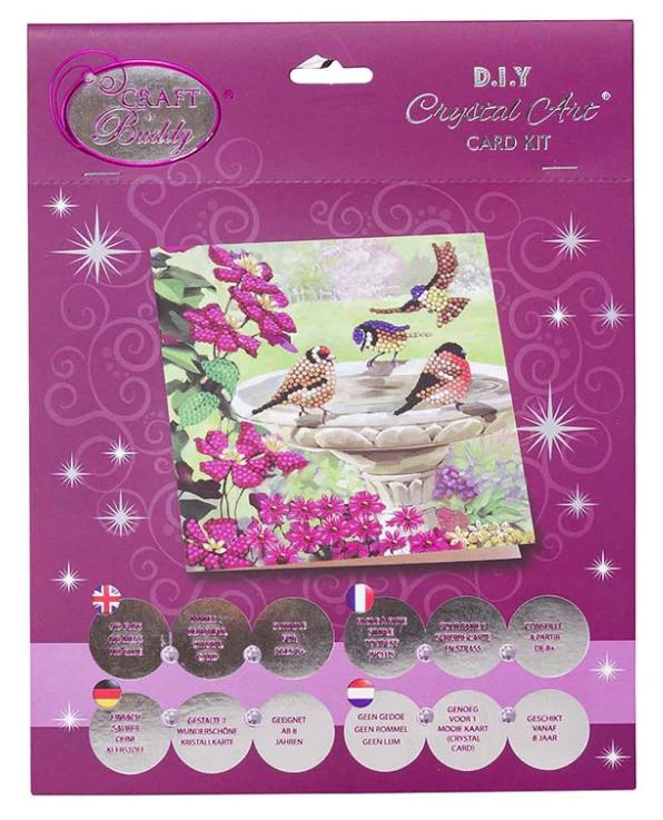 Crystal Art Birds Greeting Card Kit 8+