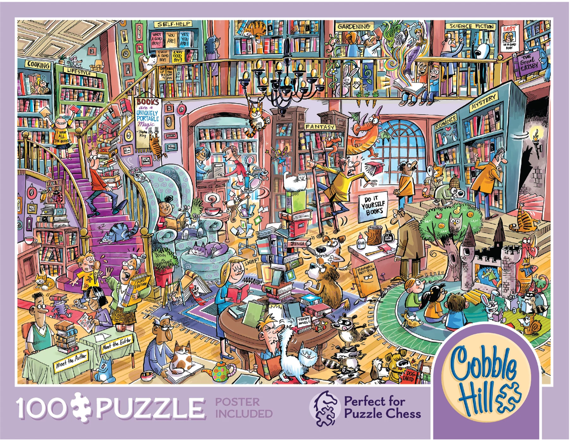 Bookshop Bedlam 100 pc 8+ Puzzle Chess /competition