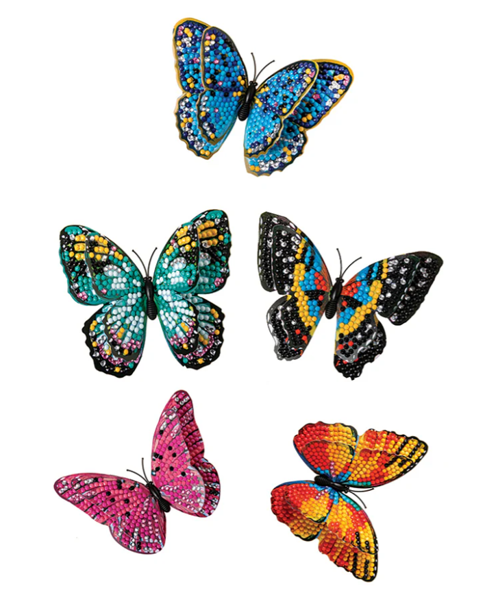 Crystal Art 3D Butterflies Summer Meadow kit 8+