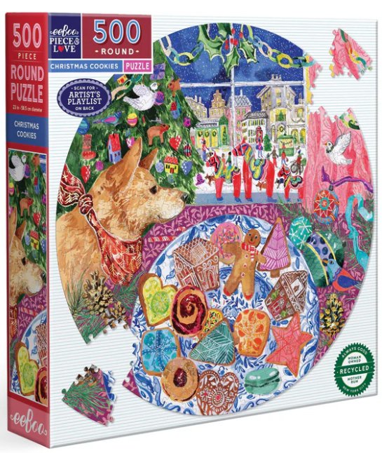 Christmas Cookies 500 Pc Round