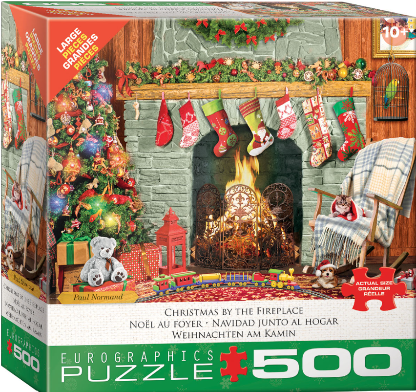 Christmas By The Fireplace 500 Pc