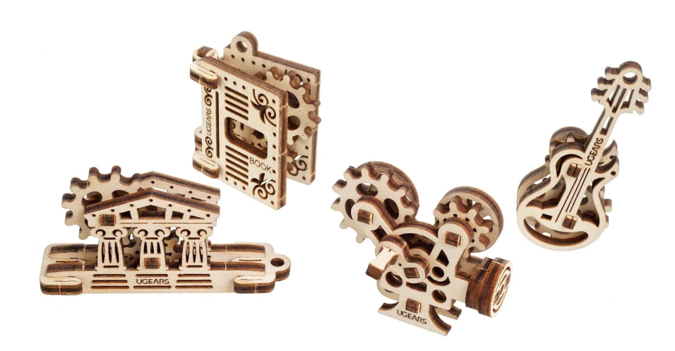 U-Fidgets Creations Mechanical Wood 3d puzzles 8+ 4 fidgets easy