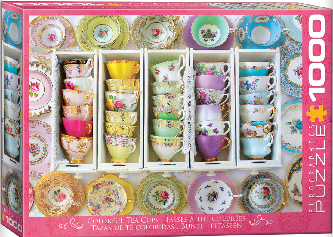 Colorful Tea Cups 1000 pc