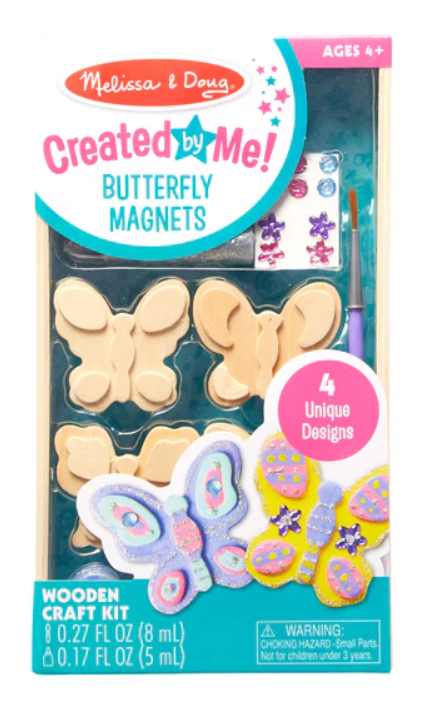 Butterfly Magnets Wooden Craft Kit 4+