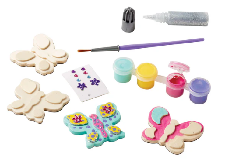 Butterfly Magnets Wooden Craft Kit 4+