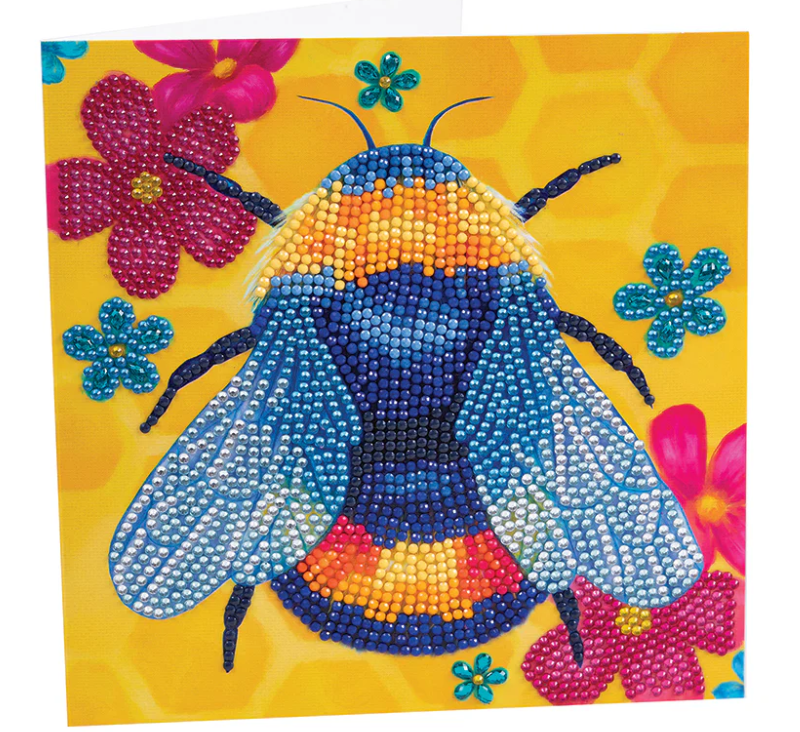 Floral Bumble Bee Crystal Art 8+