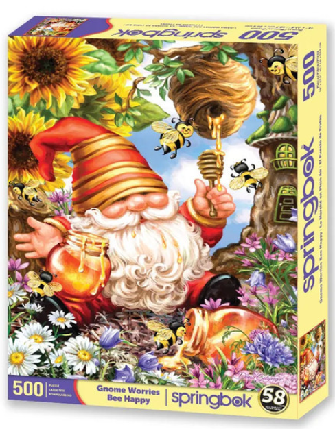Gnome Worries Bee Happy 500 pc