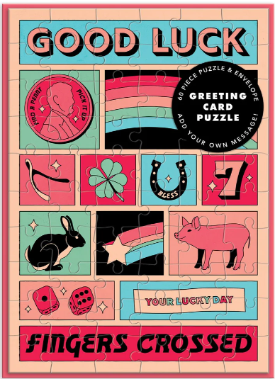 Good Luck Greeting Card Puzzle 60 Pc