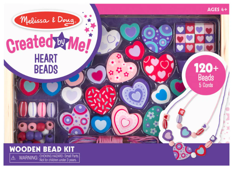 Heart Beads Wooden Craft Kit 4+