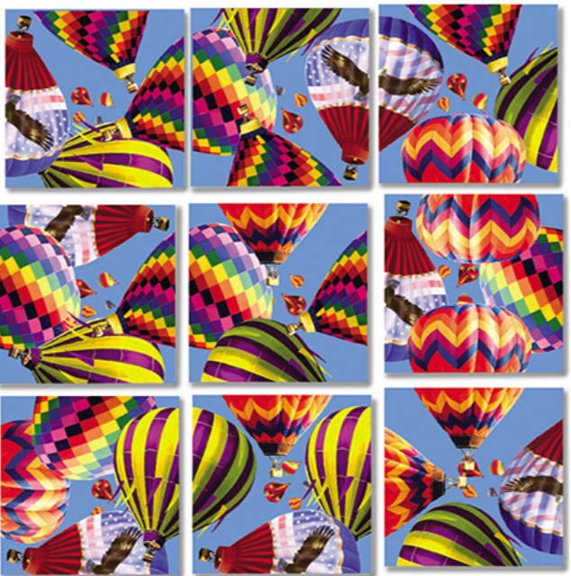 Hot Air Balloons Scramble Squares 4+