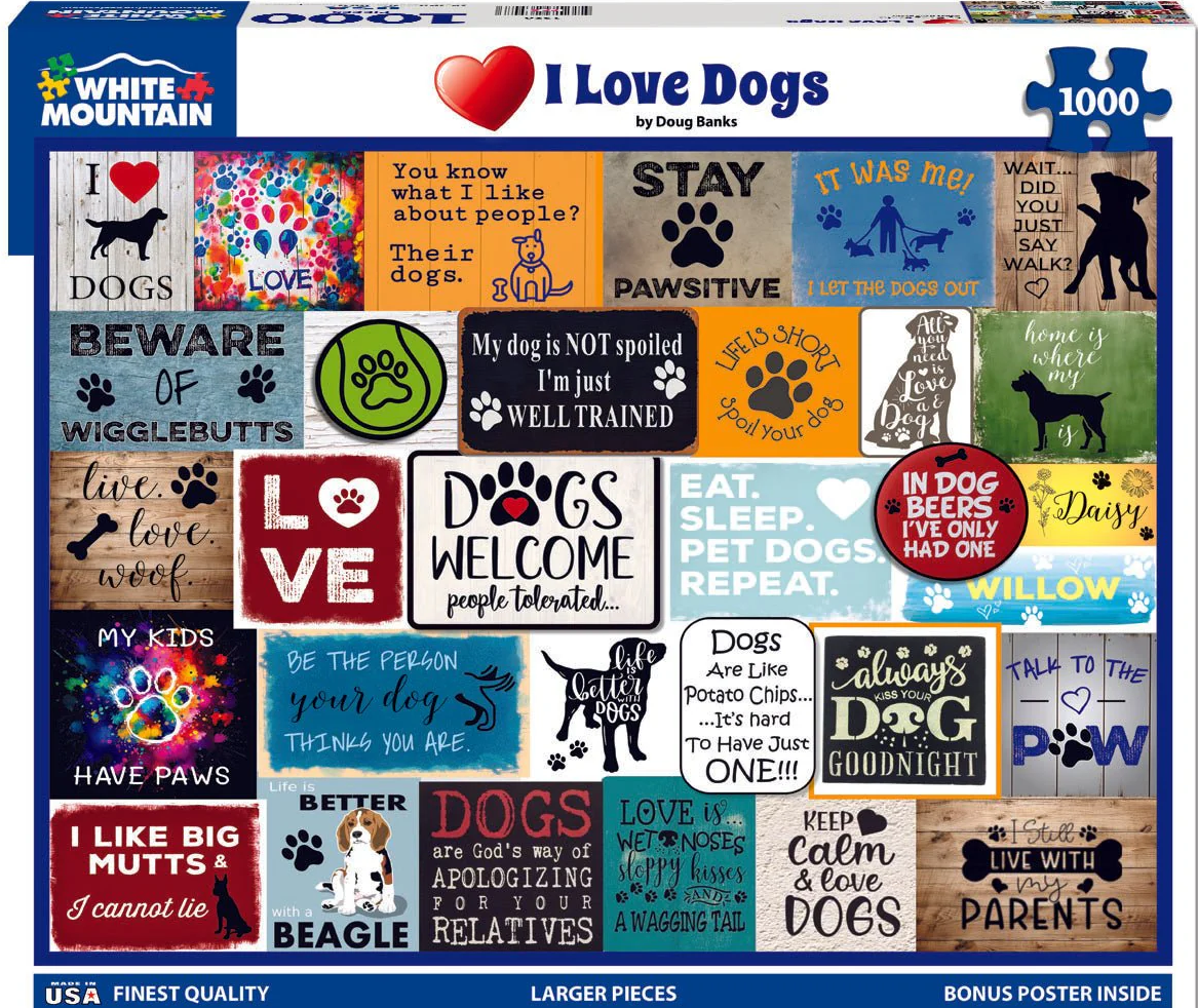 I Love Dogs 1000 Pc