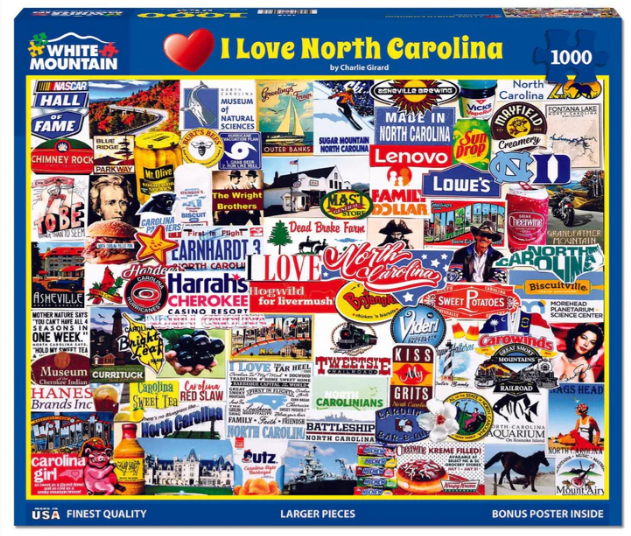 I Love North Carolina 1000 pc