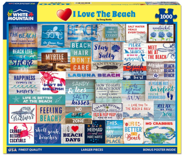 I Love The Beach 1000 Pc
