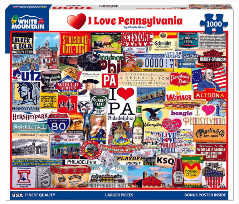 I Love Pennsylvania 1000 pc