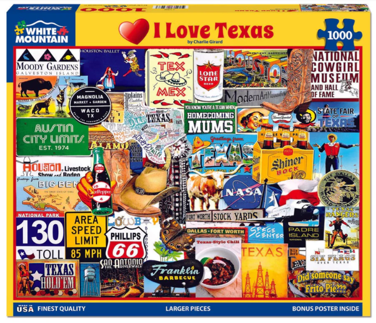 I Love Texas 1000 Pcs
