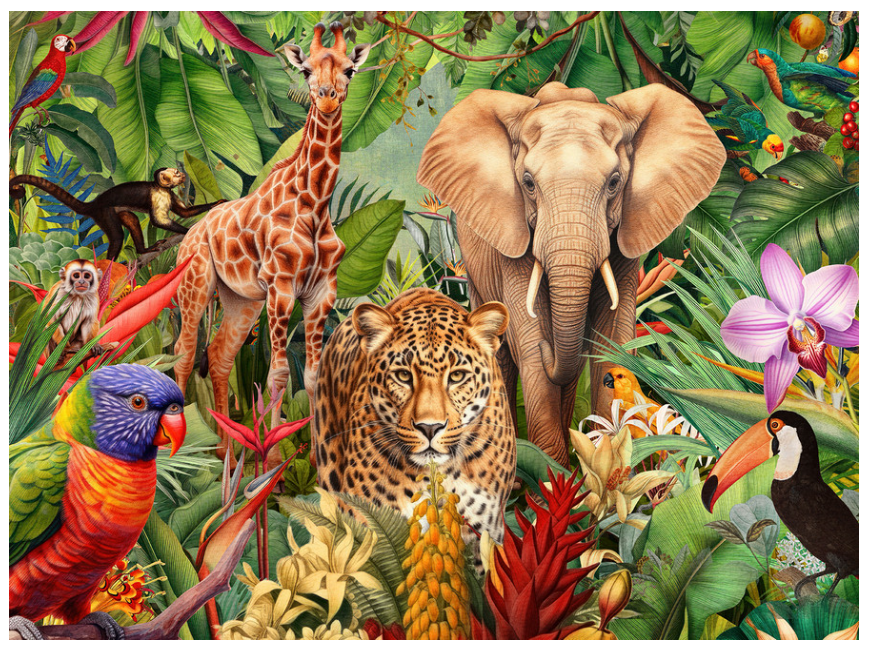 Jungle Animal Mashup 100 Pc