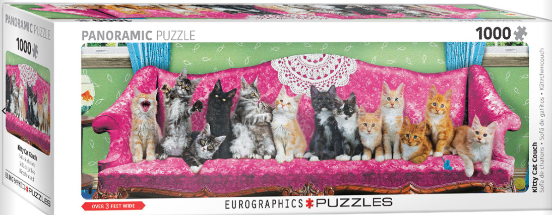 Kitty Cat Couch 1000 pc Pano