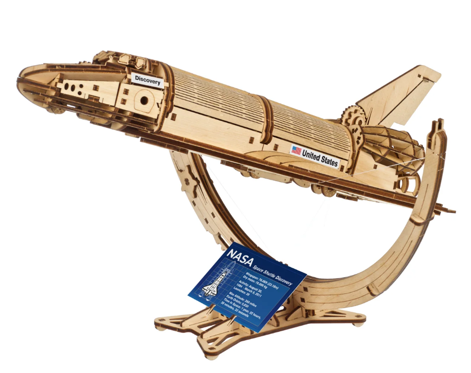 NASA Space Shuttle Discovery Mechanical Wood 3d puzzles 14+ 315pc Advanced