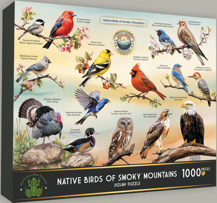 Native Birds of Smoky Mountains 1000 pc