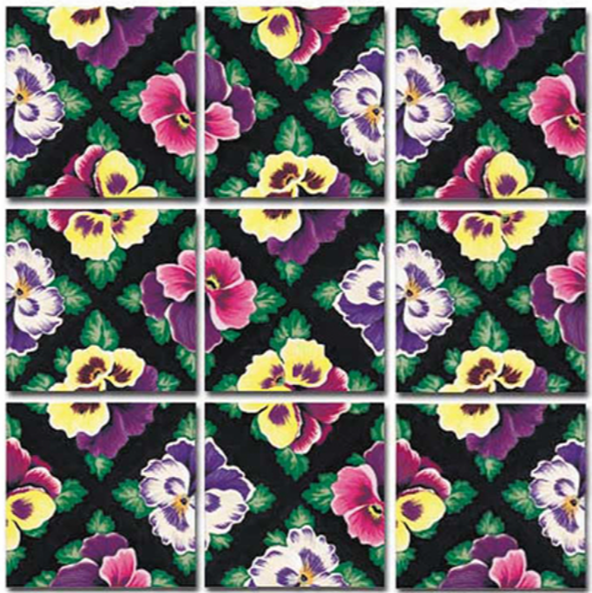 Pansies Scramble Squares 4+