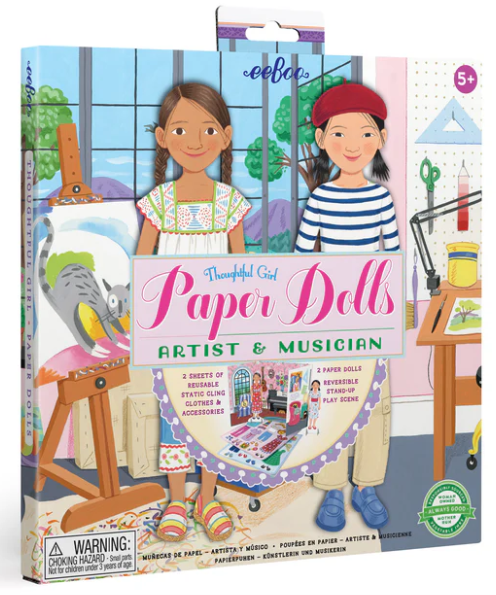 Thoughtful Girl Artist & Musician Paper Dolls 5+