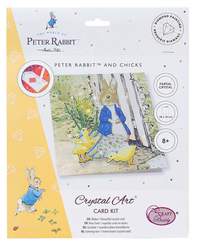 Crystal Art Peter Rabbit and Chicks Greeting Card Kit 8+