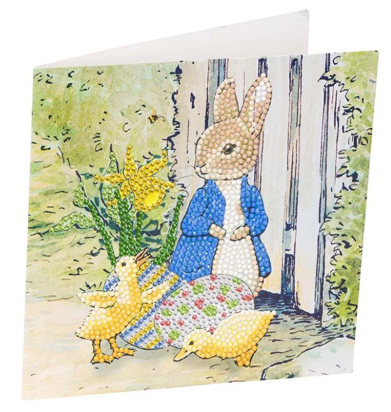 Crystal Art Peter Rabbit and Chicks Greeting Card Kit 8+