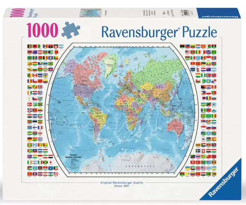 Political World Map 1000 Pc