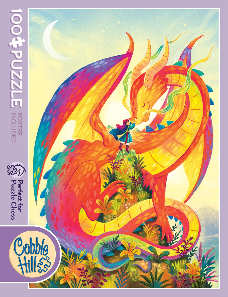 Rainbow Dragon 100 pc 8+ Puzzle Chess /competition