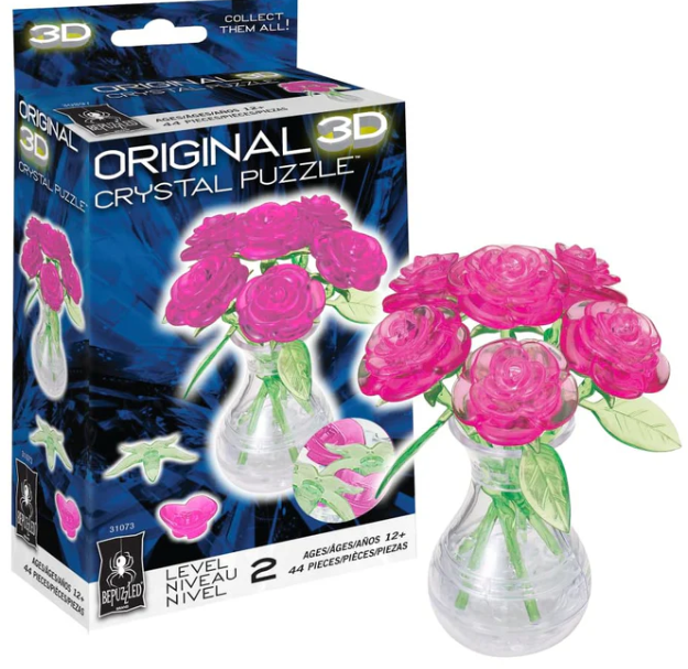 Roses In Vase (Pink)  3D Crystal 12+ Level 1