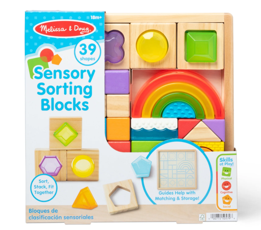 Sensory Sorting Blocks 39 Shapes 18m+