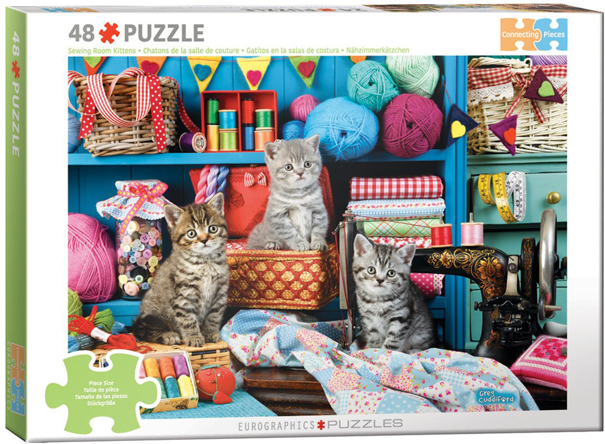 Sewing Room Kittens 48 pc Large