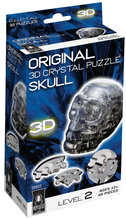 3D Crystal Black Skull 48 Pc 12+ Level 2