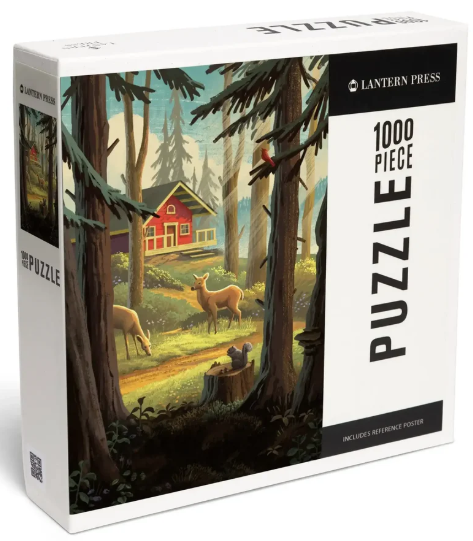 Slip Away - Cabin With Wildlife - Outdoor Living Series 1000 Pc