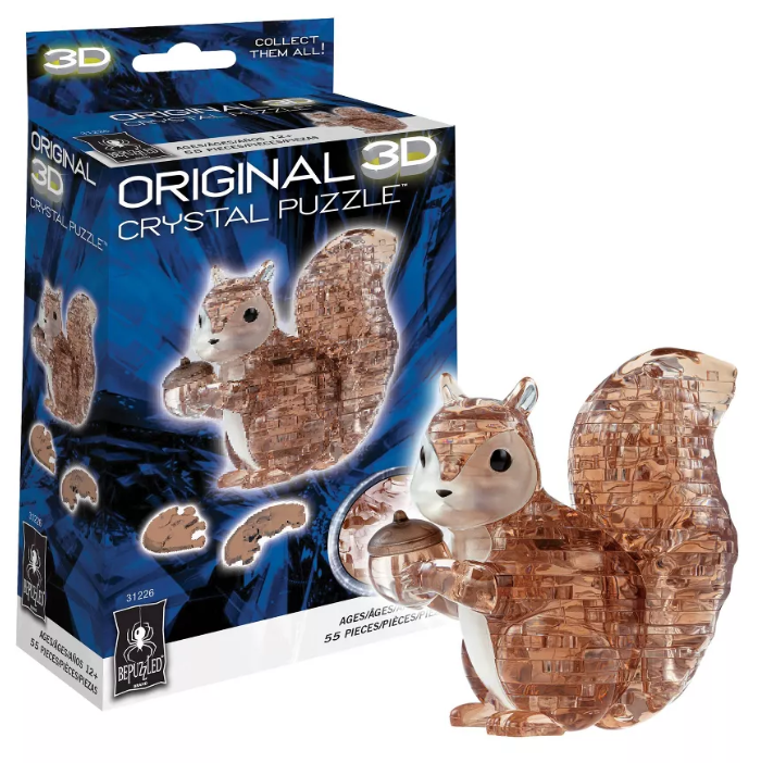 Brown Squirrel 3D Crystal 55 pc 12+ Level 1